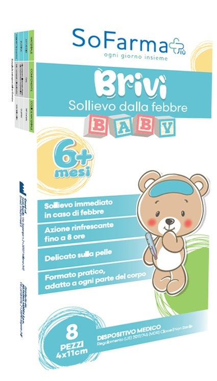BRIVI' SOLLIEVO DALLA FEBBRE 4X11 CM 8 PEZZI SOFARMAPIU'