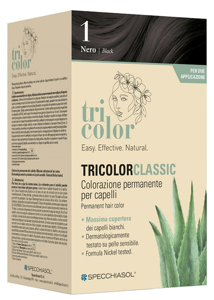 TRICOLOR CLASSIC 1 NERO 2 TUBI 50 ML + 2 SHAKER 50 ML + 4 BUSTINE 8 ML