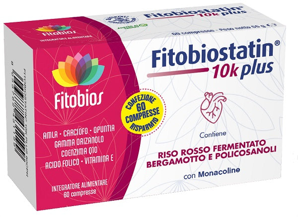 FITOBIOSTATIN 10K PLUS 60 COMPRESSE SENZA GLUTINE NATURALMENTE PRIVO DI LATTOSIO