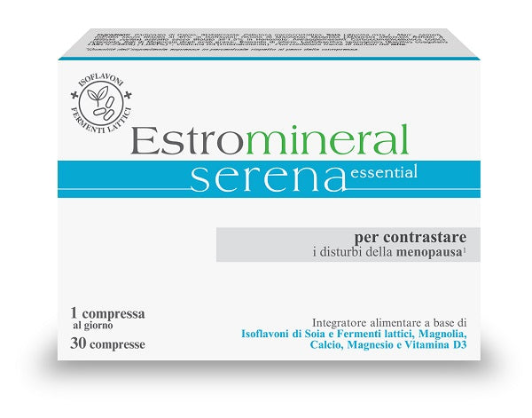 ESTROMINERAL SERENA ESSENTIAL 30 COMPRESSE SENZA GLUTINE SENZA LATTOSIO SENZA CONSERVANTI SENZA COLORANTI AGGIUNTI