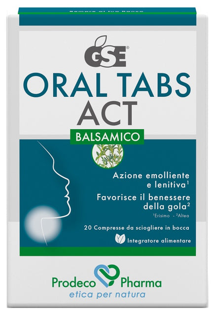 GSE ORAL TABS ACTS BALSAMICO 20 COMPRESSE OROSOLUBILI CON EDULCORANTE SENZA GLUTINE