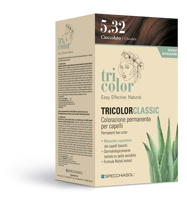 TRICOLOR CLASSIC 5,32 CIOCCOLATO 2 TUBI 50 ML + 2 SHAKER 50 ML + 4 BUSTINE 8 ML