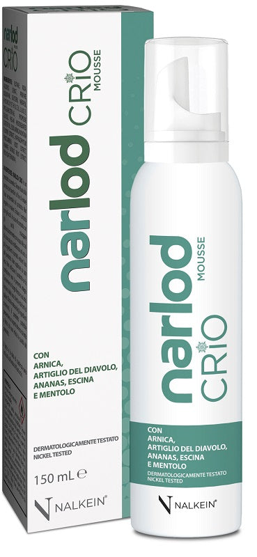 NARLOD CRIO MOUSSE CON ARNICA ARTIGLIO DEL DIAVOLO ANANAS ESCINA E MENTOLO 150 ML