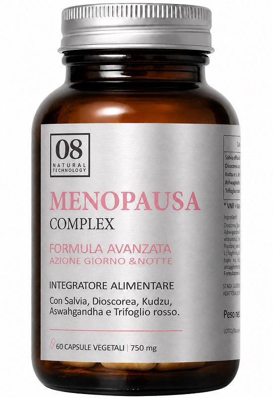 MENOPAUSA COMPLEX 60 CAPSULE VEGETALI SENZA ZUCCHERI AGGIUNTI E GLUTINE NATURALMENTE PRIVO DI LATTOSIO