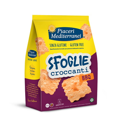 PIACERI MEDITERRANEI SFOGLIE CROCCANTI BBQ 6 MONOPORZIONI 30 G SENZA GLUTINE SENZA LATTOSIO