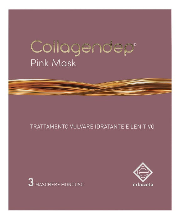 COLLAGENDEP PINK MASK MASCHERA VULVARE IDRATANTE & LENITIVA 3 PEZZI