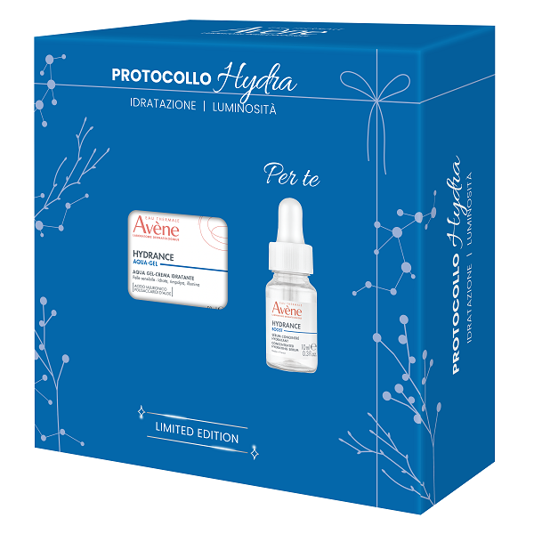 EAU THERMALE AVENE HYDRANCE COFANETTO NATALE 2026 HYDRA AQUA GEL-CREMA IDRATANTE 50 ML + CONCENTRATED HYDRATING SERUM 10 ML