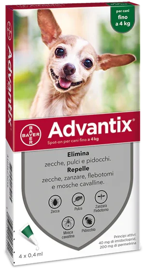 ADVANTIX SPOT ON*4PIP 0-4KG - Farmaspeed