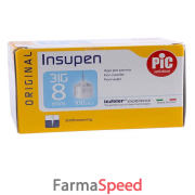 AGO PENNA INSULINA PIC INSUPEN ADVANCE GAUGE 34X3,5 MM 100 PEZZI