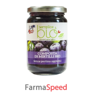 semplice&bio composta di mirtilli senza pectina 220 g