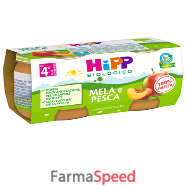 hipp omog mela/pesca 2x80g