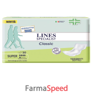 pannolone lines specialist classic sagomato sottile super 30 pezzi