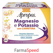 apropos magnesio potassio carnitina 24 bustine senza zucchero