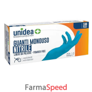 guanti in nitrile senza polvere unidea misura large 100 pezzi