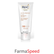 roc fluido solare viso spf 50+ anti-rughe levigante  50 ml