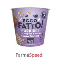 nutrifree ecco fatto porridge fragole e mirtilli 50 g