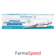 siringa 2,5ml g23 10p sofarmap