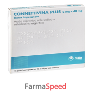 connettivina plus*10 garze 2 mg + 40 mg 10 cm x 10 cm