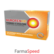 nurofenkid febbre d - 100 mg capsule molli masticabili 24 capsule in blister