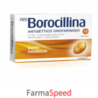 Neoborocillina Ant Or 6,4 Mg + 52 Mg Pastiglie Gusto Arancia, 16 Pastiglie  In Blister Al/Pvc