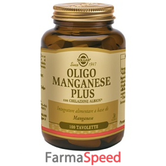 oligo manganese plus solgar 100 tavolette