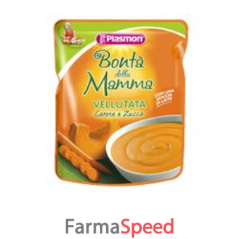 plasmon pouches vellutata di carote e zucca 180 g