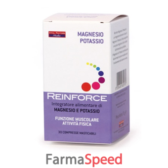 reinforce magnesio + potassio 30 compresse masticabili