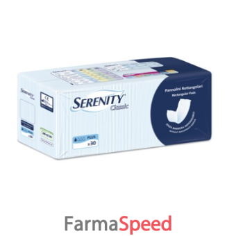 pannolone per incontinenza formato rettangolare senza barriera serenity 30 pezzi