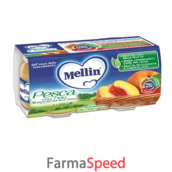 mellin omogeneizzato pesca mela 100 g 2 pezzi