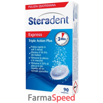 steradent triple action plus 90 compresse pulenti