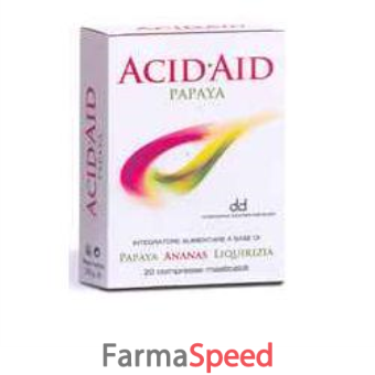 acid aid papaya 20 compresse masticabili