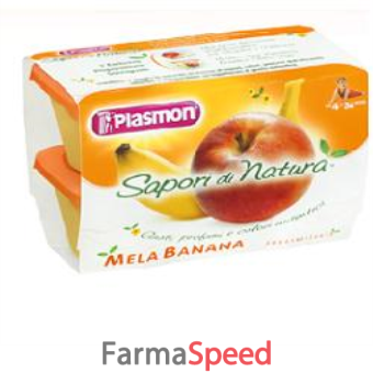 plasmon sapori di natura omogeneizzato mela e banana 100 g x 4 pezzi