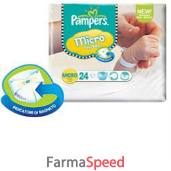 pampers micro pannolini per bambini 24 pezzi