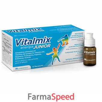 vitalmix junior integratore vitamine e minerali 12 flaconcini