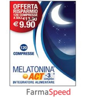 melatonina act 1mg +3 complex 120 compresse 18 g