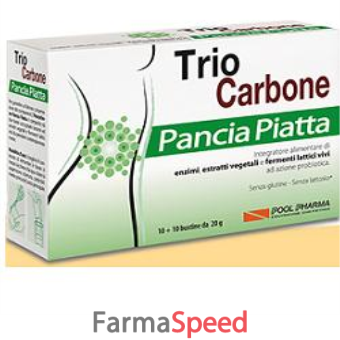 triocarbone pancia piatta 10 + 10 bustine