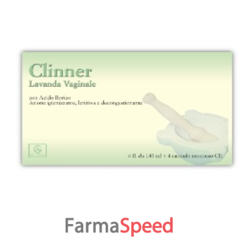 clinner lavanda vaginale 4 flaconi 140 ml + 4 cannule vaginali monouso in blister