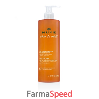 nuxe reve de miel gel detergente e struccante viso e corpo 400 ml