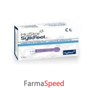 lancette pungidito mystar sylkfeel lancets 25 pezzi 33 gauge