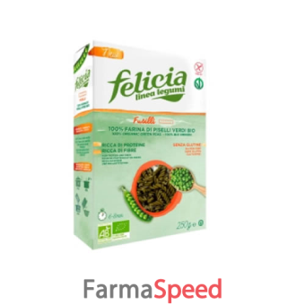 felicia bio fusilli piselli verdi 250 g