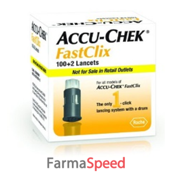 lancette pungidito accu-chek fastclix 100 + 2 pezzi