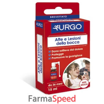 urgo spray per afte e lesioni della bocca 15 ml