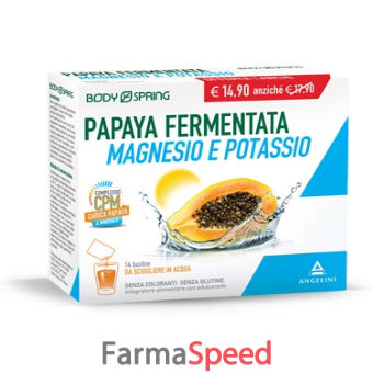 body spring papaya fermentata magnesio potassio 14 bustine