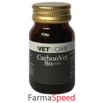 vetcare carbonvet 80 compresse 500 mg