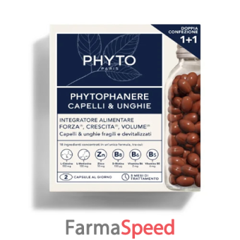 phyto phytophanere capelli e unghie 180 capsule (90+90) trattamento 3 mesi