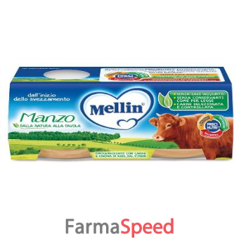 mellin omogeneizzato manzo 2x120 g