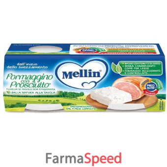 mellin baby formaggino con prosciutto 2 x 80 g