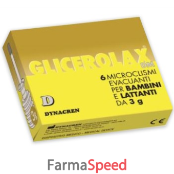 glicerolax bambini e lattanti microclismi evacuanti 6 pezzi x 3 g contiene amido di riso