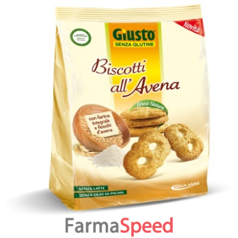 giusto senza glutine biscotti all'avena 250 g