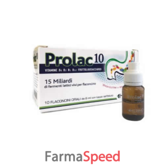 prolac fermenti lattici 15 miliardi 10 flaconcini 8 ml